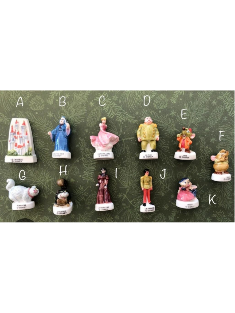 Disney Cinderella Character Figurine Mini French - Disney Cinderella set